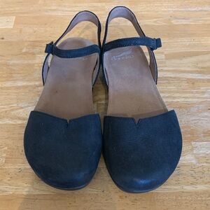 Dansko Women's Black Leather Sandals